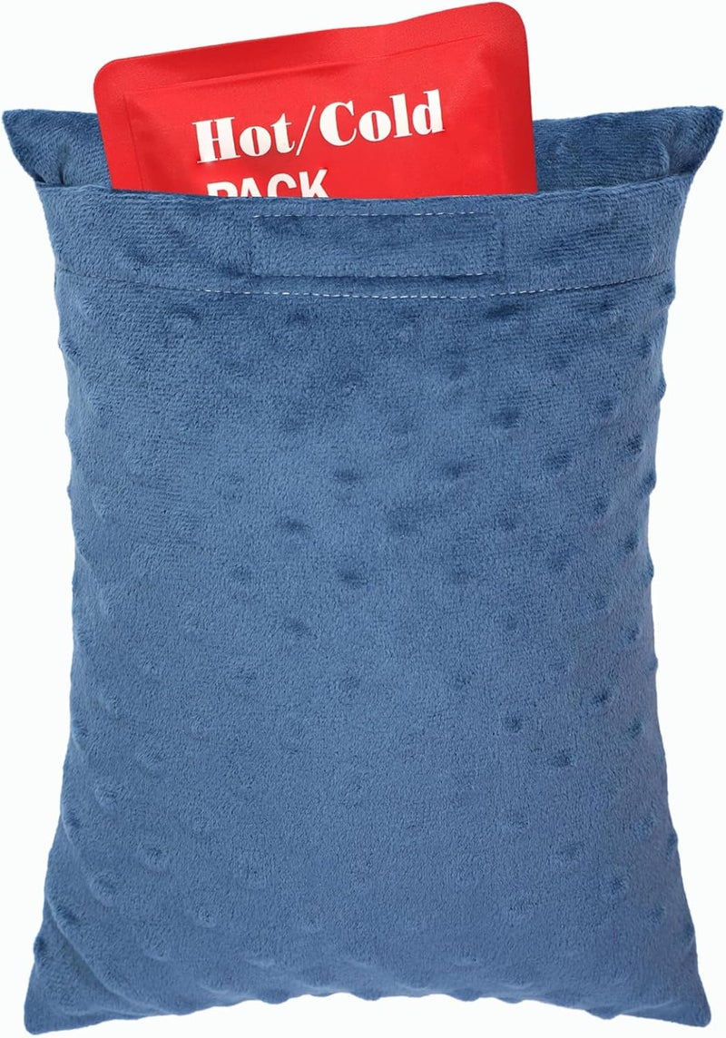BNRendles Hysterectomy Pillow Pocket Tummy Pillows, Hysterectomy Recovery Gifts, Ice Pack Not Included, Small Portable Abdominal Cushion After Surgery Post C-Section Women Minky Dot Denim Blue - Image 1